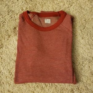 GAP Men's Red/Black Stripe Sweater